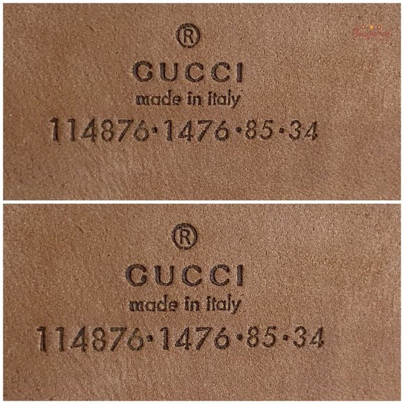 Authentic Gucci Cream Guccissima Leather Gold Interlocking G Buckle Belt 85/34 - Picture 7 of 12